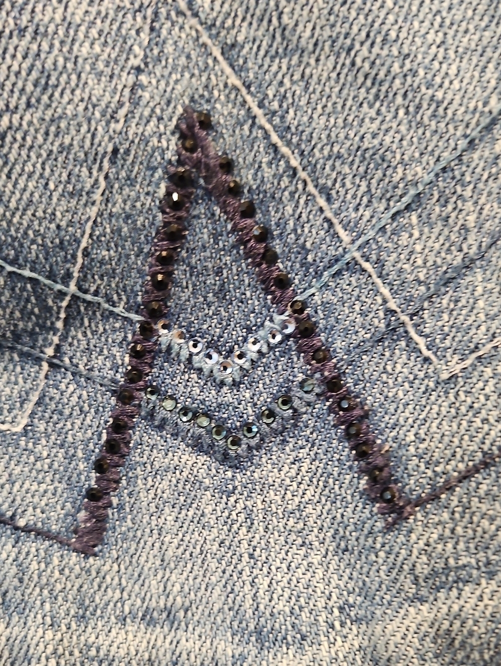 Seven 7 For All Mankind A Pocket With Crystals - Picture 5 of 13